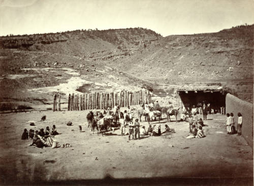 Fort Defiance - Native American (Navajo) women and men 